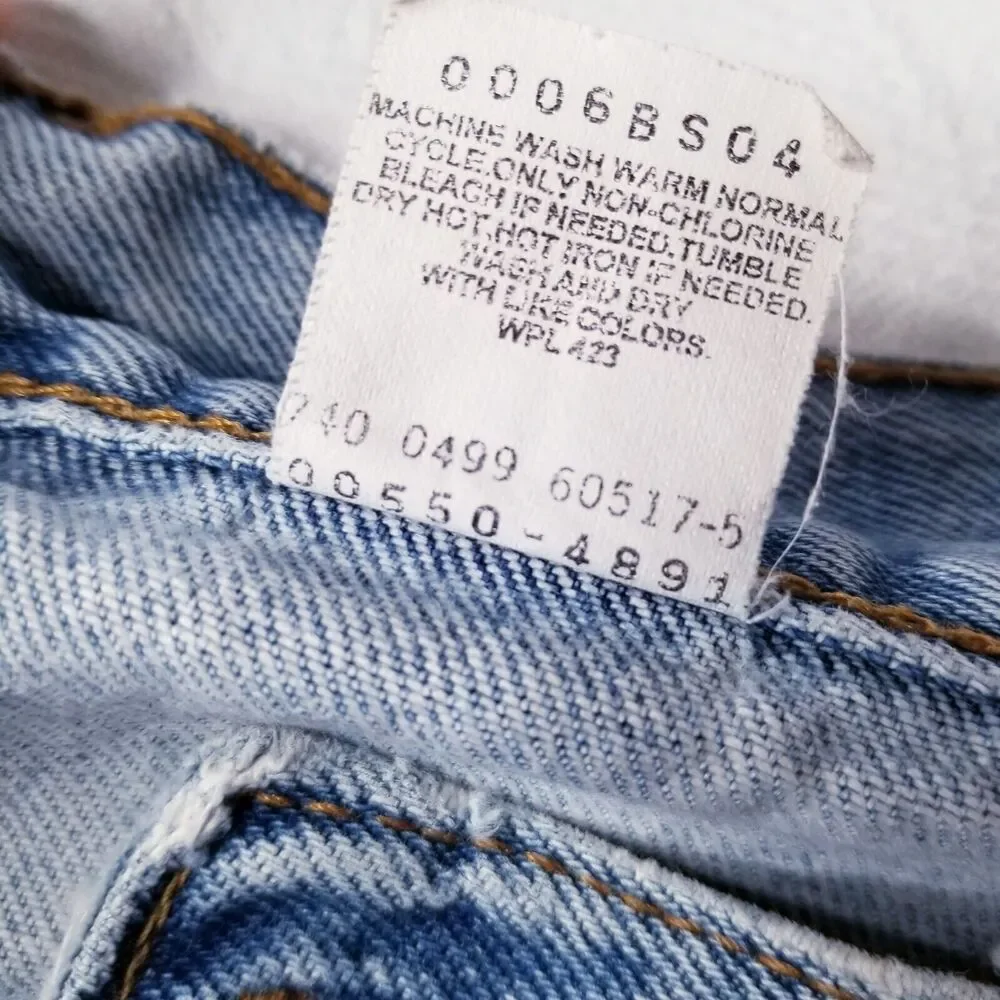 Vtg Levi's 550 Relaxed Fit Denim Jeans 36 X 31 Faded Light Wash Men's Distressed